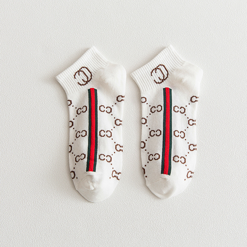 Spring And Summer Fashion Letter Female Boat Socks Shallow Mouth Female Fashion Wind Socks, Breathable Cotton Socks